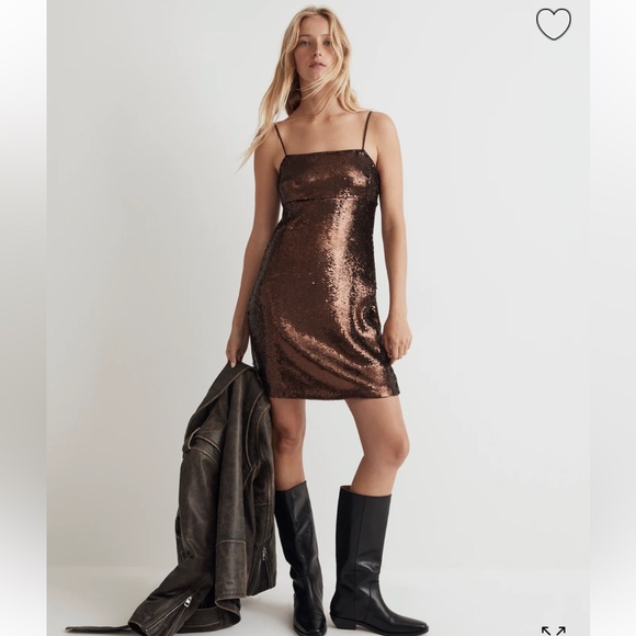 Madewell Sequin Slip Mini Dress Size 4 - Picture 4 of 5